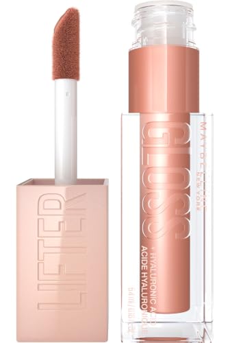 Maybelline New York Lifter Gloss Plumping & Hydrating With Hyaluronic Acid Smooths Lip Surface Enhances Lip Contour For A Plumper Pout Shade: 008 Stone