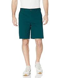 Amazon Essentials Pantalones Cortos Chinos Bermudas Shorts Verano Corte Clásico 9" (23cm) Hombre, Verde Oscuro, 32W