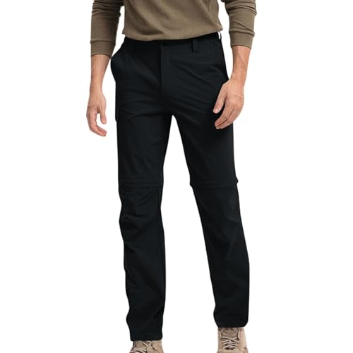 Men's Hiking Pants Outdoor with 5 Deep Pockets Water Resistant Cargo Zip-Off Pant Lightweight Convertible Trousers3