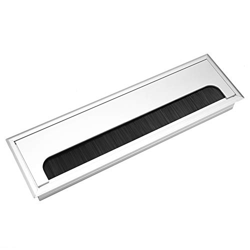 Image of Cable Outle Square Aluminium Desk Computer Wire Cable Tidy Outlet Insert Hole Top Cover for Home Office(L)