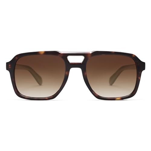 SOJOS Retro Aviator Polarized Sunglasses For Women Men Womens Oversized Thick Square Vintage 70s Sun Glasses SJ23303