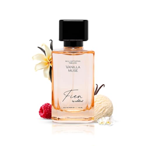 FIEN Perfume Vanilla Muse Perfume for Women | Sweet Vanilla Fragrance | 12 Hrs Long Lasting Eau De Parfum with Hazelnut, Peony, Vanilla Bean | mCaffeine Perfume | Valentine Gift | Solid Premium & Luxurious Perfume for Every Occasion - 100ml