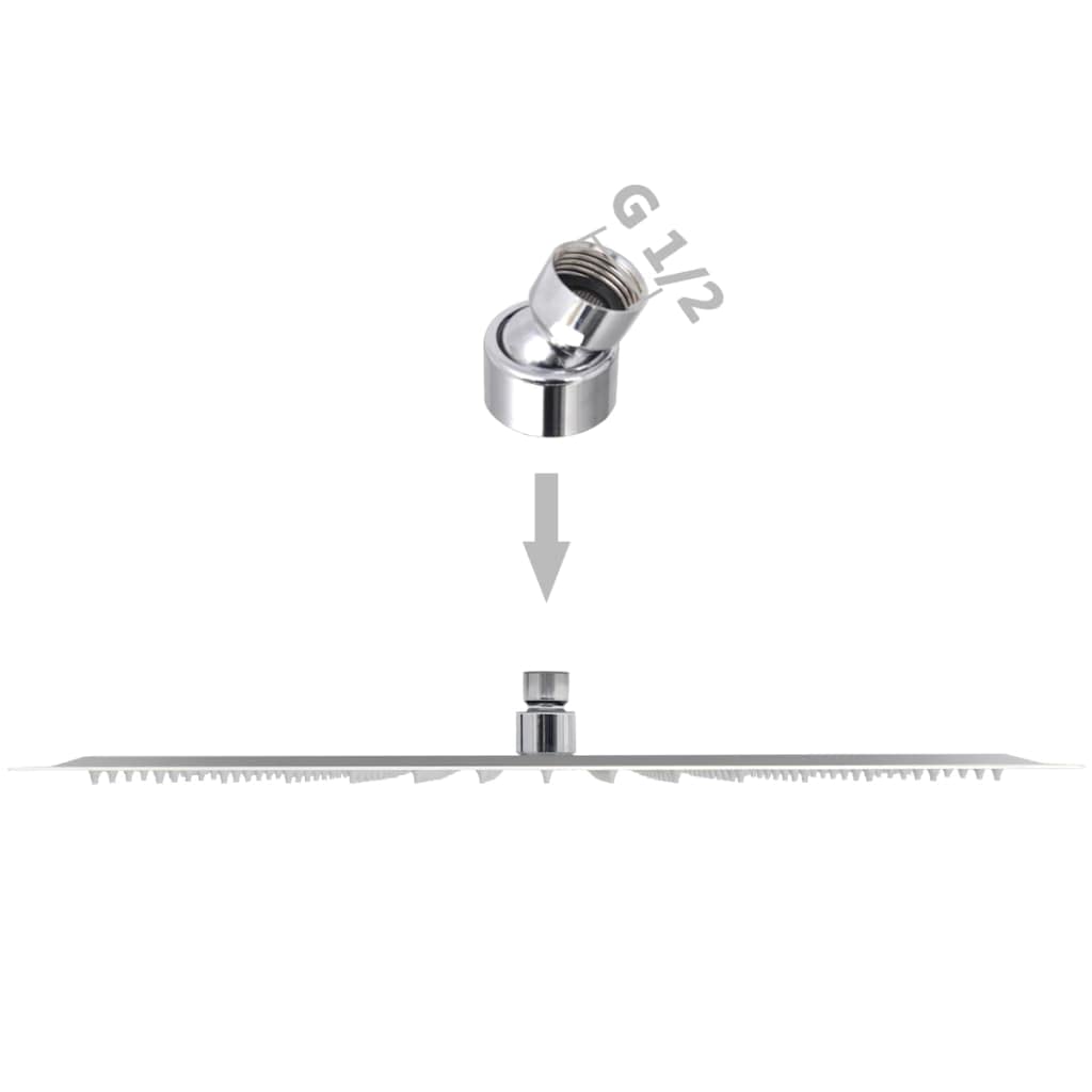 Doccetta a pioggia in acciaio inox, 40 x 40 cm, quadrata, con 224 ugelli anticalcare, soffione doccia per soffitto a parete, risparmio idrico, alta pressione, massaggio, wellness, accessorio