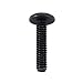 [25PCS] 8-32 Machine Screws - (Truss Head [Flat Top]) - (0.750in. Length) - (Phillips Drive) - (Black Oxide Coated) - for Kydex Holster Making, Upholstery, Tactical Gear