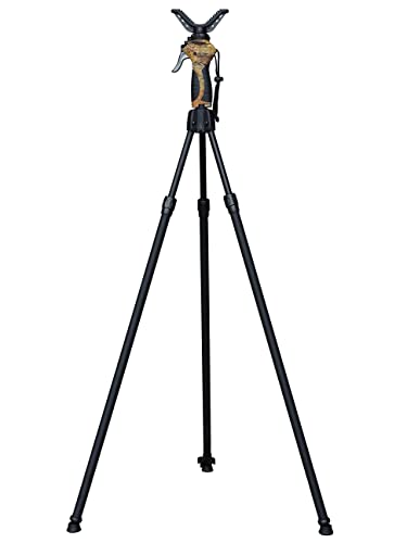 Benisport - Tripode de 4 generación - FIERYDEER - Bastón de Apoyo para Caza - Estable y Resistente - Horquilla giratoria 360