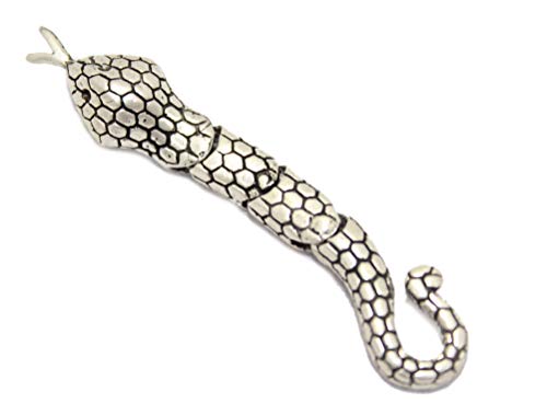 Pendentif serpent argent 925 fait main Rajasthan Gems collier 2.2