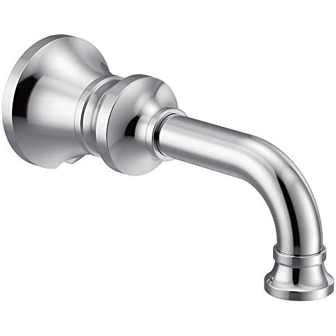 Moen S5001 Colinet Traditioneller nicht umkippender Wannenauslauf mit Slip-Fit CC-Anschluss, Chrom Cover