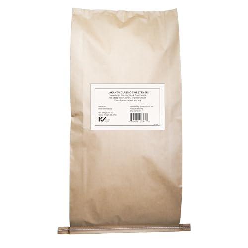 Image of Lakanto Bulk Classic Monk Fruit Sweetener with Erythritol - Bulk White Sugar Substitute, Baking, Extract, Sugar Replacement (Classic White - 20 kg)