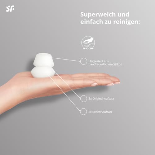 Aufsätze für Satisfyer Pro 2 Next Generation | 2 verschiedene Köpfe | hautfreundliches Silikon | weiß | 5 Stück