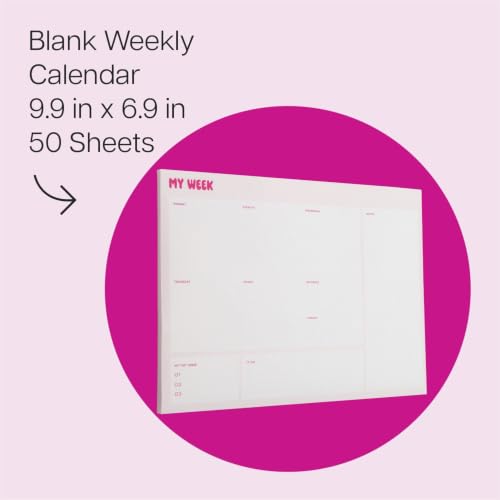 Post-it My Week, Blank Weekly Calendar, 9.9 x 6.9 in, 50 Sheets - image 2