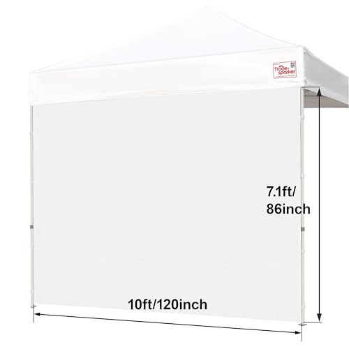 Image of Tradesparker 10x10 Pop Up Canopy Wall with Zipper, 86 inch Height Instant Canopy SunWall Tent Sidewalls for 10x10 Pop Up Tent,1 Pack Sidewall Only,NavyBlue