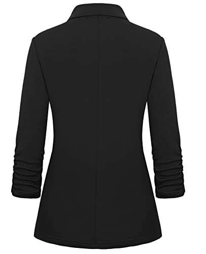 MINTLIMIT Womens Blazer 3/4 Sleeve Lapel Collar Business Work Blazers One Button Casual Jackets with Pockets3
