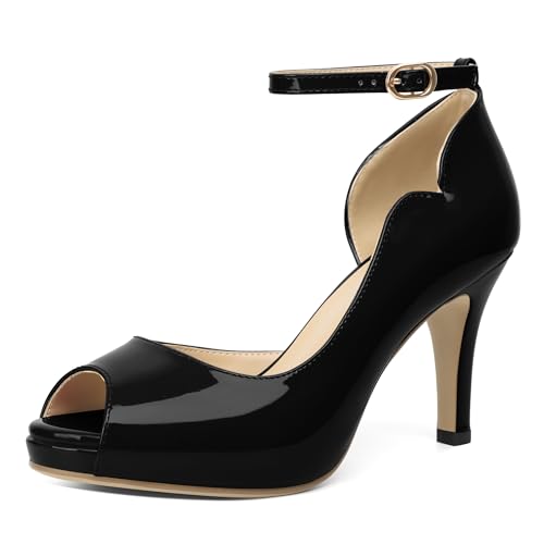 Image of AUMOTED High Heels Pumps Platforms Shoes for Party Daily 3.4 inch Dressy Pumps