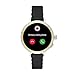 Kate Spade New York Women's Scallop 2 Leather Touchscreen Smart Watch, Color: Silver/Gold, Black (Model: KST2008)