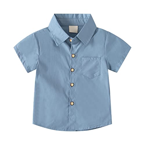 Baby Kids Collar Pique Polo Shirt Toddler Button Down Golf Tshirts Girls Boys Solid Short Sleeve Formal School Uniform Tops