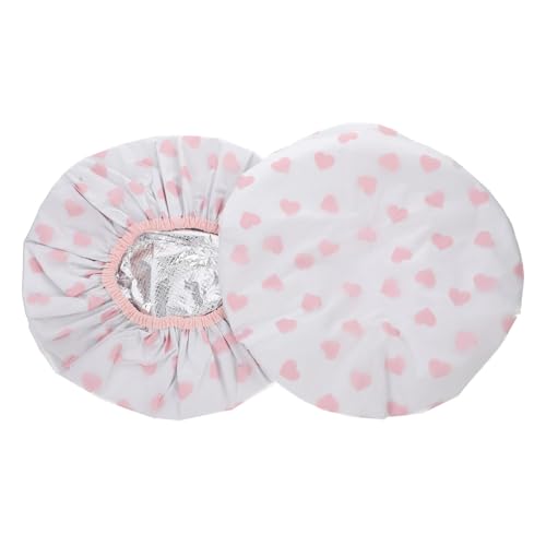 SHERCHPRY 2pcs Self Heating Hair Treatment Cap Double Layer Satin Shower Cap for Women for Deep Conditioning Spa Use and Hair Care Static Design