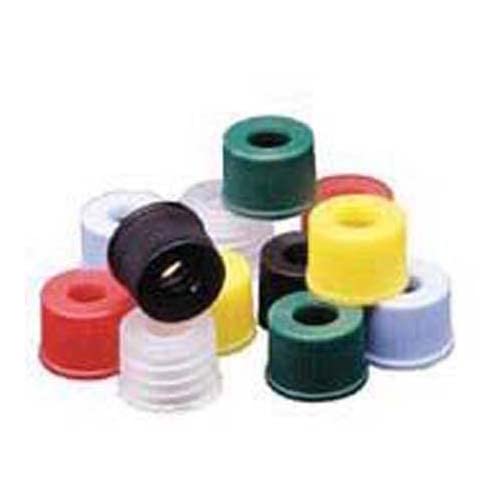 2070-00800 S/Cap with Red PTFE/Silicon, 13 mm with Septa, Black (Pack of 100)