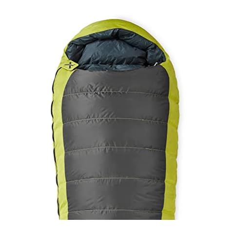 OEX Leviathan EV 900 Lightweight Down Sleeping Bag, Hiking, Sleeping Bags for Adults, Camping Essentials, Camping Gear, Camping Accessories, Festival Essentials, Yellow, One Size Cover