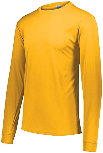 Augusta Sportswear 100% Polyester Moisture-Wicking Long-Sleeve T-Shirt (788) Gold, 2XL