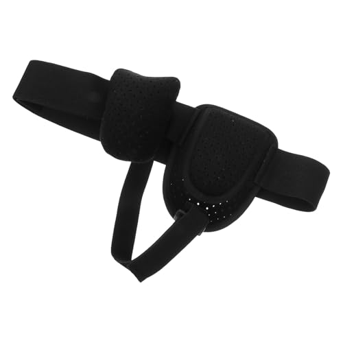 Faja para hernia inguinal ajustable negra para adultos