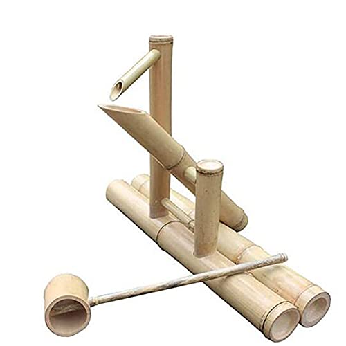 Fontana di bambù per esterni fatta a mano, pompa d'acqua, decorazione per fontana, statua, decorazione per giardino interno, cascata, stile giapponese, spaventare i cervi, senza pompa d'acqua, creat