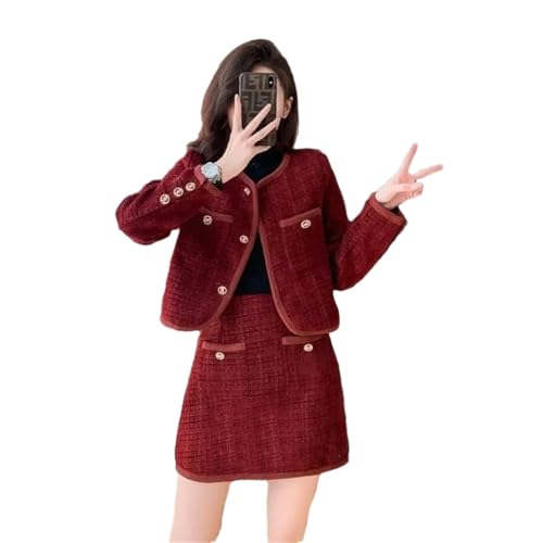 Women's Spring Short Jacket Skirt Two-Piece Elegant Look Origin Suits 7439 XL