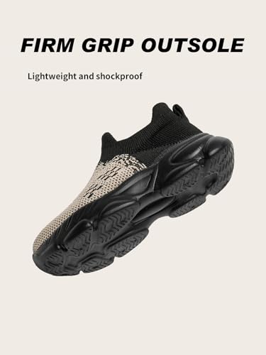 Boys Girls Sock Shoes Casual Sports Running Walking Knitted Shoes Slip-On High Tops Lightweight Breathable Non Slip2