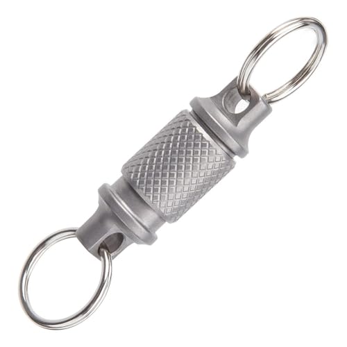 NiuLumea Llavero de aleación desmontable para llaves de coche con herramienta giratoria de liberación rápida de 360 grados, diseño antideslizante, soporta 20 libras, trabillas para cinturón, carteras