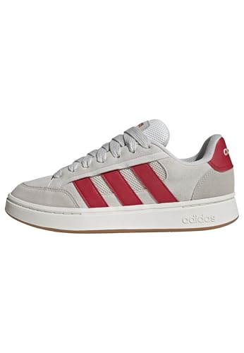 adidas Men's Grand Court Alpha, Crystal White/Better Scarlet/Off White, 10