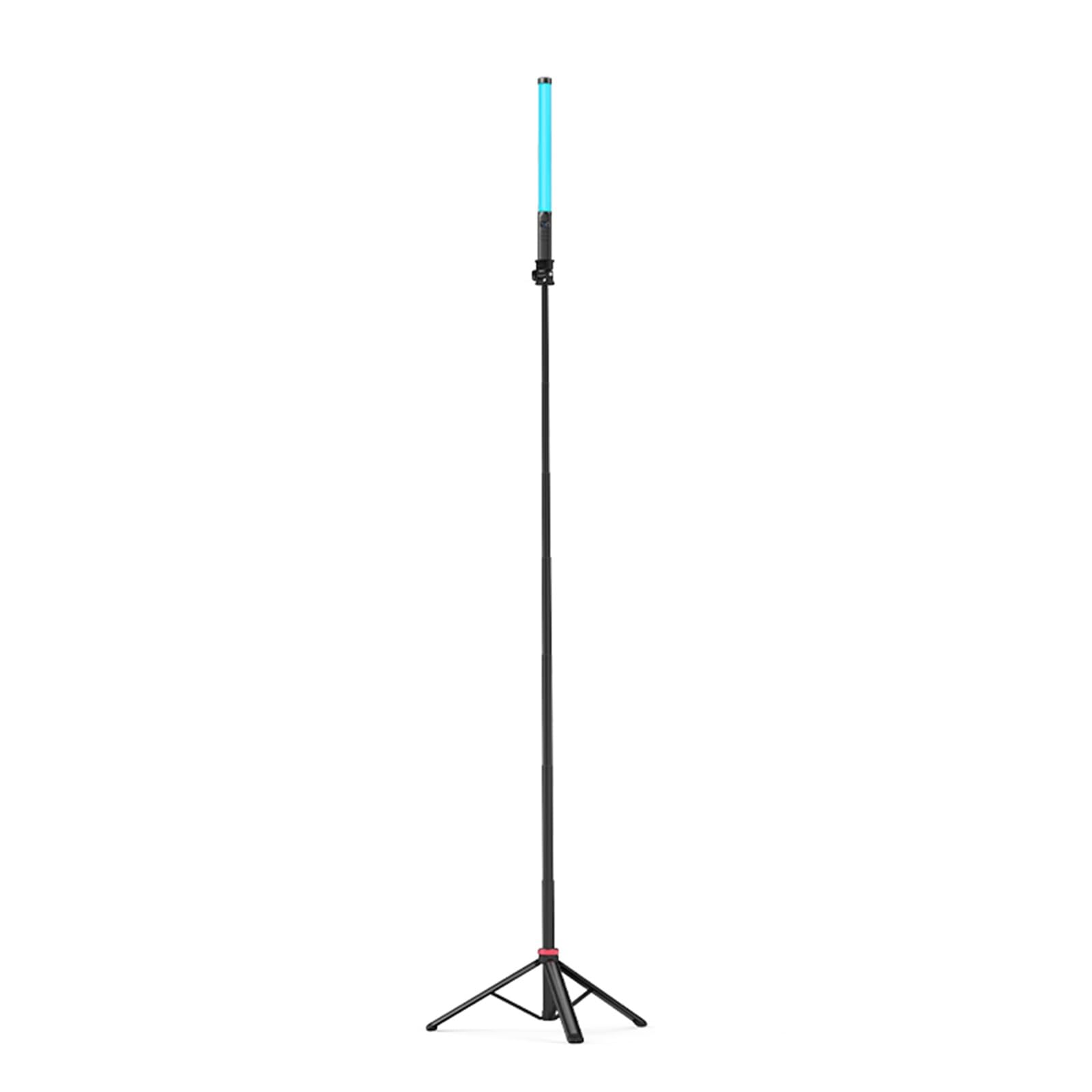Barra de Luz LED RGB Barra de Luz Portátil Barra de Luz de Estudio Portátil con 2600mAh Recargable Brillo Ajustable 2500K-9000K, 10 Colores Regulables(with Light Stand)