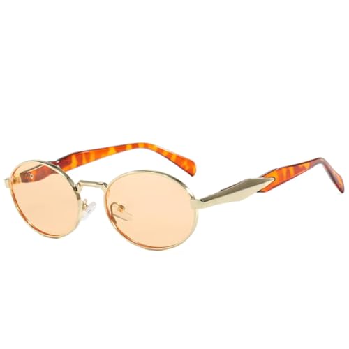 Image of POINT Retro Oval Sunglasses For Men Women Stylish - UV400 Protection Designer Goggles - Vintage Metal Sun Glasses for Woman - Trendy Branded Full Rim Shades for All Face Shapes