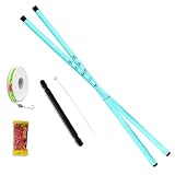 Yunmeryker Fishing Rod, Teleskop-Angelrute aus Glasfaser für Forellen und Bachläufe, 40 cm Transportlänge, 5 Sektionen, Hartaktion, 2.4 Meter