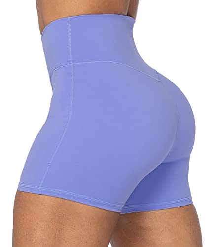 Image of Sunzel Crossover Biker Shorts for Women, No Front Seam V High Waist Yoga Workout Gym Shorts with Tummy Control | 4 Or 6-Inch Inseam, High Waisted, Tummy Control, Crossover Waist, Buttery Soft, No Front Seam, Squat Proof, Compression