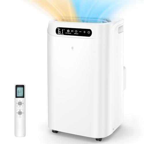 14000 BTU Portable Air Conditioners with Heater, Remote Control, 4-in - Detailed View