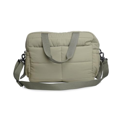 Thermobaby Plumea - Bolso cambiador acolchado para bebé y niña, bolsa para maternidad, práctica para salir con bebé, color verde