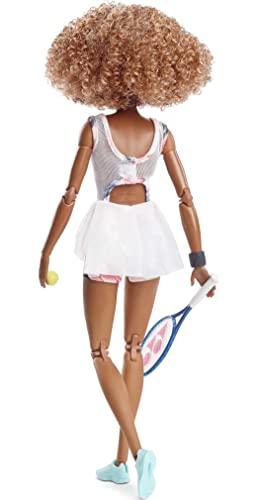 Barbie Role Models Doll Naomi Osaka Collectible With Tennis Dress, Racket And Accessories, Posable #TOP4