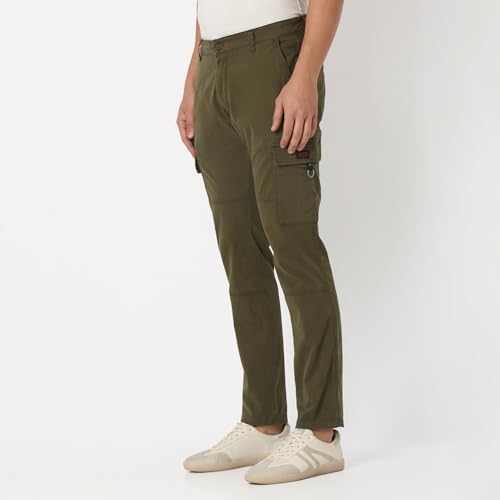 Image of Spykar Men's Regular Cargo Pants