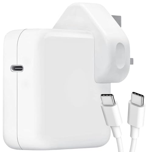 Chargevine® Universal Mac Book Charger - 61W USB C Power Adapter with 6ft USB C to USB C Mac Charger Cable complete with UK, US, AU, and EU Travel Adapter Plugs