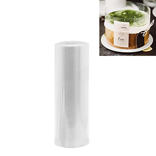 HOMPAL Collares para tartas, rollos de pastel transparentes, hoja de acetato, collar de mousse de chocolate transparente para hornear borde envolvente para decorar pasteles (6 x 390 pulgadas) Cover