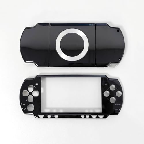 Image of Hzxkqmil Full Housing Shell Cover Faceplate Case Replacement Parts with Buttons Screws Set for Sony PSP 2000 2001 2002 2003 2004 Console (Black)
