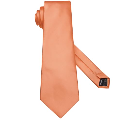 Image of Hi-Tie 5Pcs Mens Solid Color Silk Tie Satin Pretied Bowtie Lapel Pin for Men Handkerchief Cufflink Wedding Gift Box