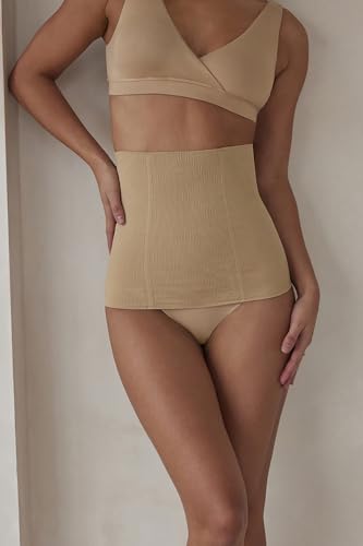 Image of BUMPSUIT Postpartum Waist Trainer for Women Lower Belly Fat, Seamless Elastic Fabric Pull Up Style Tummy Control Shapewear