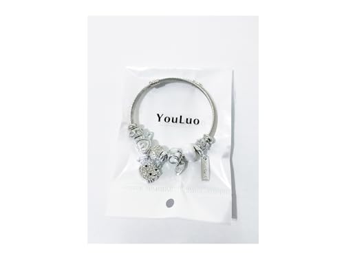 Image of YouLuo Cute Necklace Charm Bracelet Set,Personalized Jewelry Gift for Women | Cute Charm Bracelet, Adjustable Stainless Steel Bracelet, Anime Cartoon Accessories Bracelets for Women Gift and Friendship