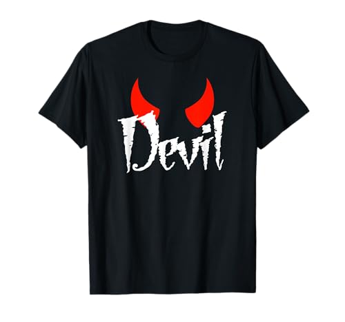 Devil Halloween Matching Couple Girlfriend T-Shirt