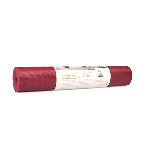 Tapete de Yoga PVC ecológico Asana indicado para iniciantes, ginástica e pilates 183x60cm Bodhi (Bor