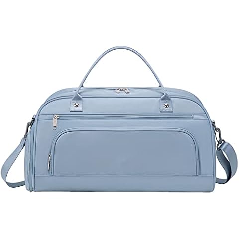 ZHIERNA Weekender Bag for Women, Waterproof Travel Duffle Gym Bag Carry on Overnight Bags With Shoes Compartment Hospital Bag for Labor and Delivery(Blue) Cover