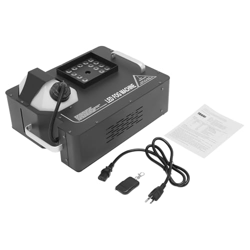 Máquina de humo con luces LED RGB 1500W y control remoto inalámbrico miniatura 3