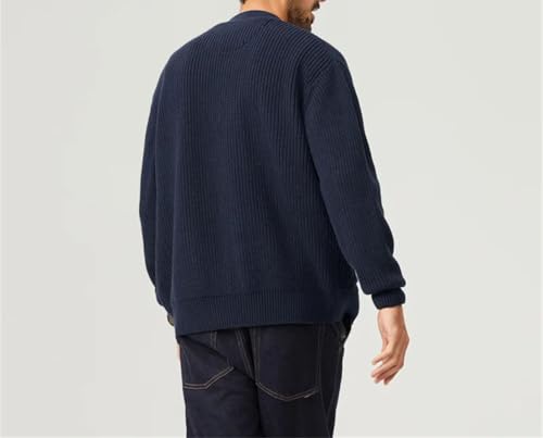 Men's Knitted Cardigan Sweater Casual Loose Large Size Knitted Sweater Cardigan Lightweight V Neck Outerwear Coffee2