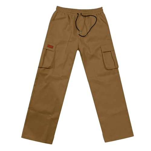 Men's Cargo Pants Elastic Waist Casual Pocket Trousers Lightweight Breathable Spring Summer Outdoor Streetwear2