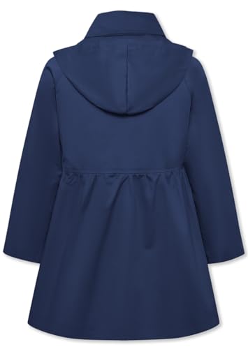 Betusline Girl's Rain Jackets Lightweight Waterproof Hooded Trench Coat Raincoats for Kids,2-14 Years2